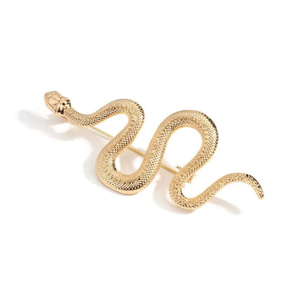 Gold Color Snake Brooches Women Men Lady Luxury Metal Snake Animal Brooch Pins Party Casual Fashion Jewelry Gifts