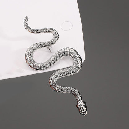 Gold Color Snake Brooches Women Men Lady Luxury Metal Snake Animal Brooch Pins Party Casual Fashion Jewelry Gifts