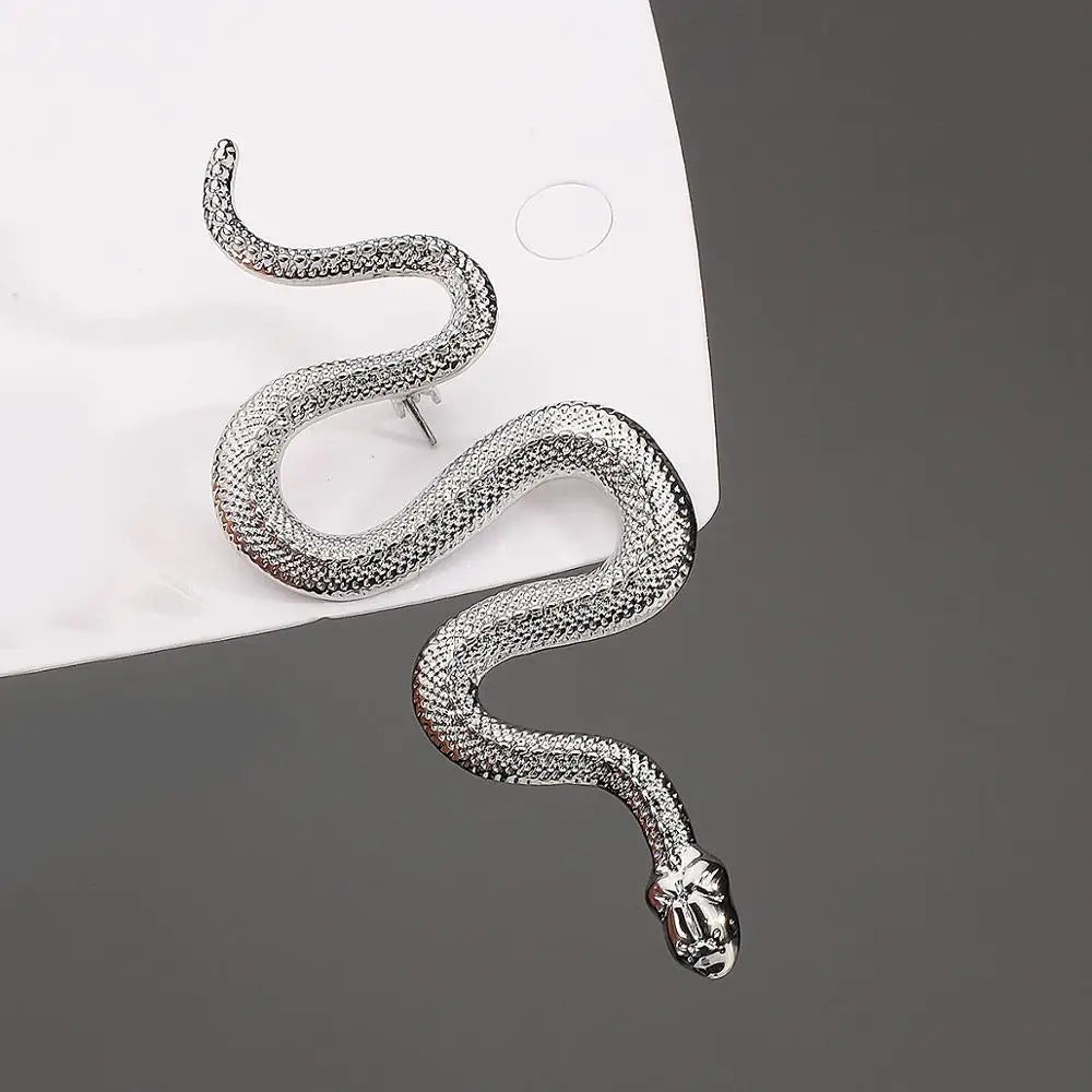 Gold Color Snake Brooches Women Men Lady Luxury Metal Snake Animal Brooch Pins Party Casual Fashion Jewelry Gifts