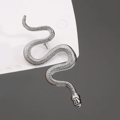 Gold Color Snake Brooches Women Men Lady Luxury Metal Snake Animal Brooch Pins Party Casual Fashion Jewelry Gifts