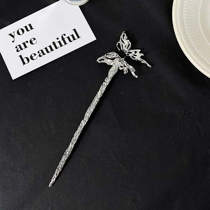 Punk Metal Liquid Butterfly Hair Sticks Hairpins for Women Vintage Chinese Style Rose Flower Hair Clips Pins Hair Accessories
