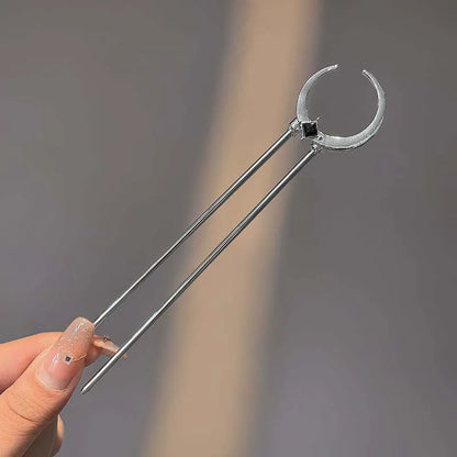 2026 New Chinese Hairpin Hair Stick Rose Flower Crystal Branch Metal Texture Vintage Hair Accessories for Women Headwear Jewelry