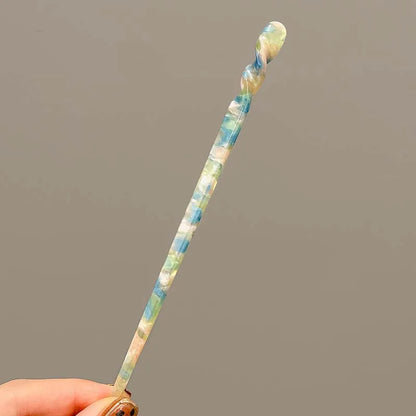 Vintage Chinese Style Hair Sticks for Women Girls Fashion Acetate Chopstick Shaped Hair Clips Pins Jewelry Hair Accessories
