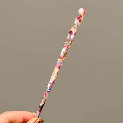 Vintage Chinese Style Hair Sticks for Women Girls Fashion Acetate Chopstick Shaped Hair Clips Pins Jewelry Hair Accessories