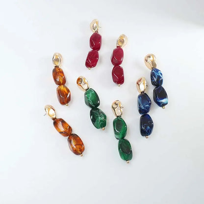 Bohemian Irregular Pendant Earrings For Women For Women Brown Resin Dangle Earrings Temperament Banquet Jewelry Gifts