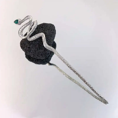 2026 New Chinese Hairpin Hair Stick Rose Flower Crystal Branch Metal Texture Vintage Hair Accessories for Women Headwear Jewelry