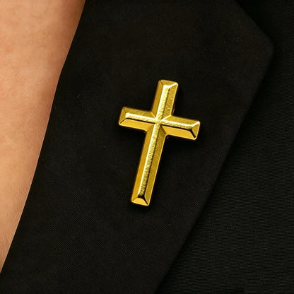 Unique Metal Cross Badge Brooch Pin for Women Men Lapel Pin Brooch Clothing Pins Jewelry Accessories