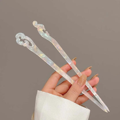 Vintage Chinese Style Hair Sticks Acetate Chopstick Plate Hair For Women Hairpins Hair Clips Wedding Jewelry Hair Accessories