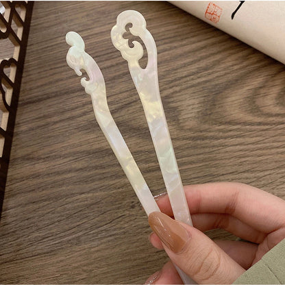 Vintage Chinese Style Hair Sticks Acetate Chopstick Plate Hair For Women Hairpins Hair Clips Wedding Jewelry Hair Accessories