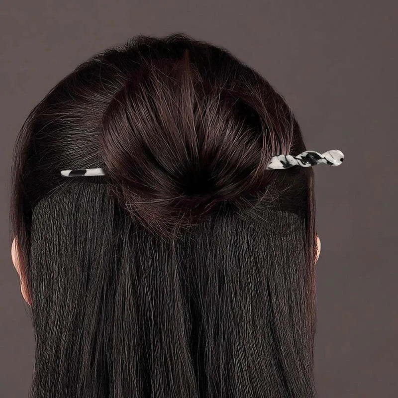 Vintage Chinese Style Hair Sticks for Women Girls Fashion Acetate Chopstick Shaped Hair Clips Pins Jewelry Hair Accessories
