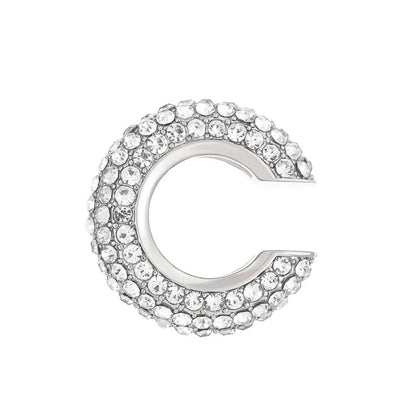 1Pcs Gold Color C Shape Round Cartilage Clip Earrings For Women Luxury Crystal Fake No Pierced Geometric Ear Cuff Jewelry