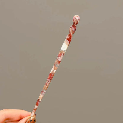 Vintage Chinese Style Hair Sticks for Women Girls Fashion Acetate Chopstick Shaped Hair Clips Pins Jewelry Hair Accessories