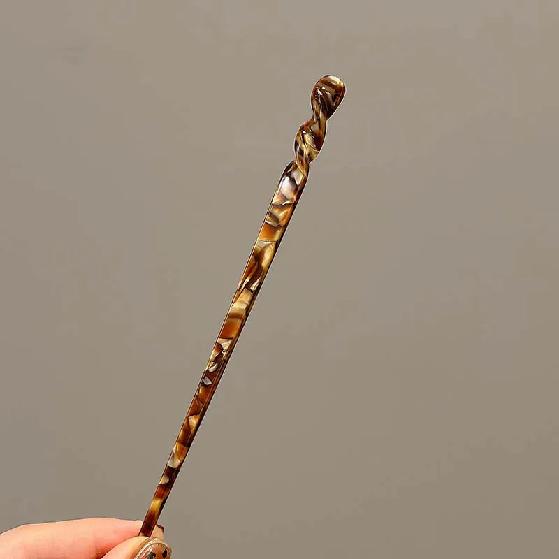 Vintage Chinese Style Hair Sticks for Women Girls Fashion Acetate Chopstick Shaped Hair Clips Pins Jewelry Hair Accessories