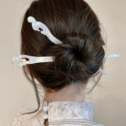 Vintage Chinese Style Hair Sticks Acetate Chopstick Plate Hair For Women Hairpins Hair Clips Wedding Jewelry Hair Accessories