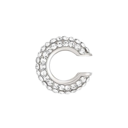 1Pcs Gold Color C Shape Round Cartilage Clip Earrings For Women Luxury Crystal Fake No Pierced Geometric Ear Cuff Jewelry