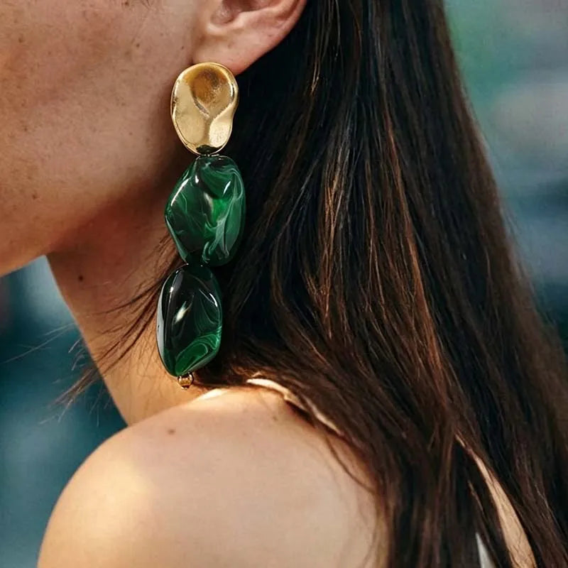 Bohemian Irregular Pendant Earrings For Women For Women Brown Resin Dangle Earrings Temperament Banquet Jewelry Gifts