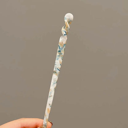 Vintage Chinese Style Hair Sticks for Women Girls Fashion Acetate Chopstick Shaped Hair Clips Pins Jewelry Hair Accessories