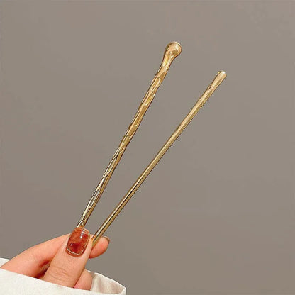 2026 New Punk Gold Silver Color Metal Long Hairpin Simple Hair Sticks for Women Diy Hairstyle Hair Dish Accessories Trendy