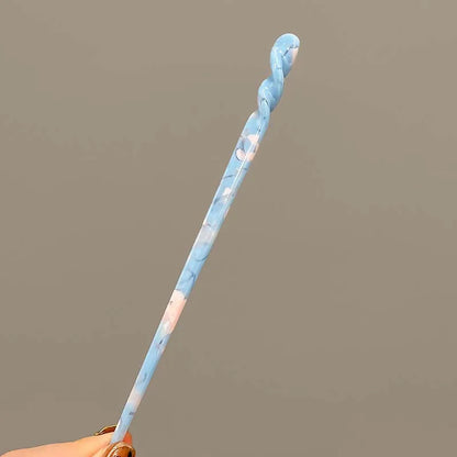 Vintage Chinese Style Hair Sticks for Women Girls Fashion Acetate Chopstick Shaped Hair Clips Pins Jewelry Hair Accessories