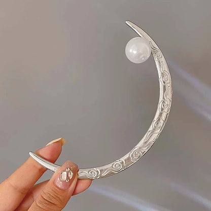 2026 New Chinese Hairpin Hair Stick Rose Flower Crystal Branch Metal Texture Vintage Hair Accessories for Women Headwear Jewelry