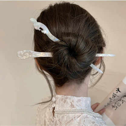 Vintage Chinese Style Hair Sticks Acetate Chopstick Plate Hair For Women Hairpins Hair Clips Wedding Jewelry Hair Accessories